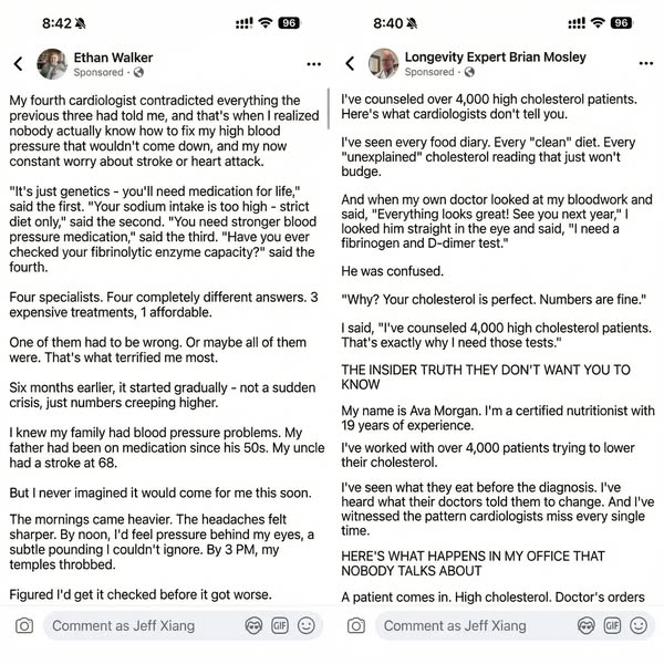 Dr. Walter Peters Facebook ad