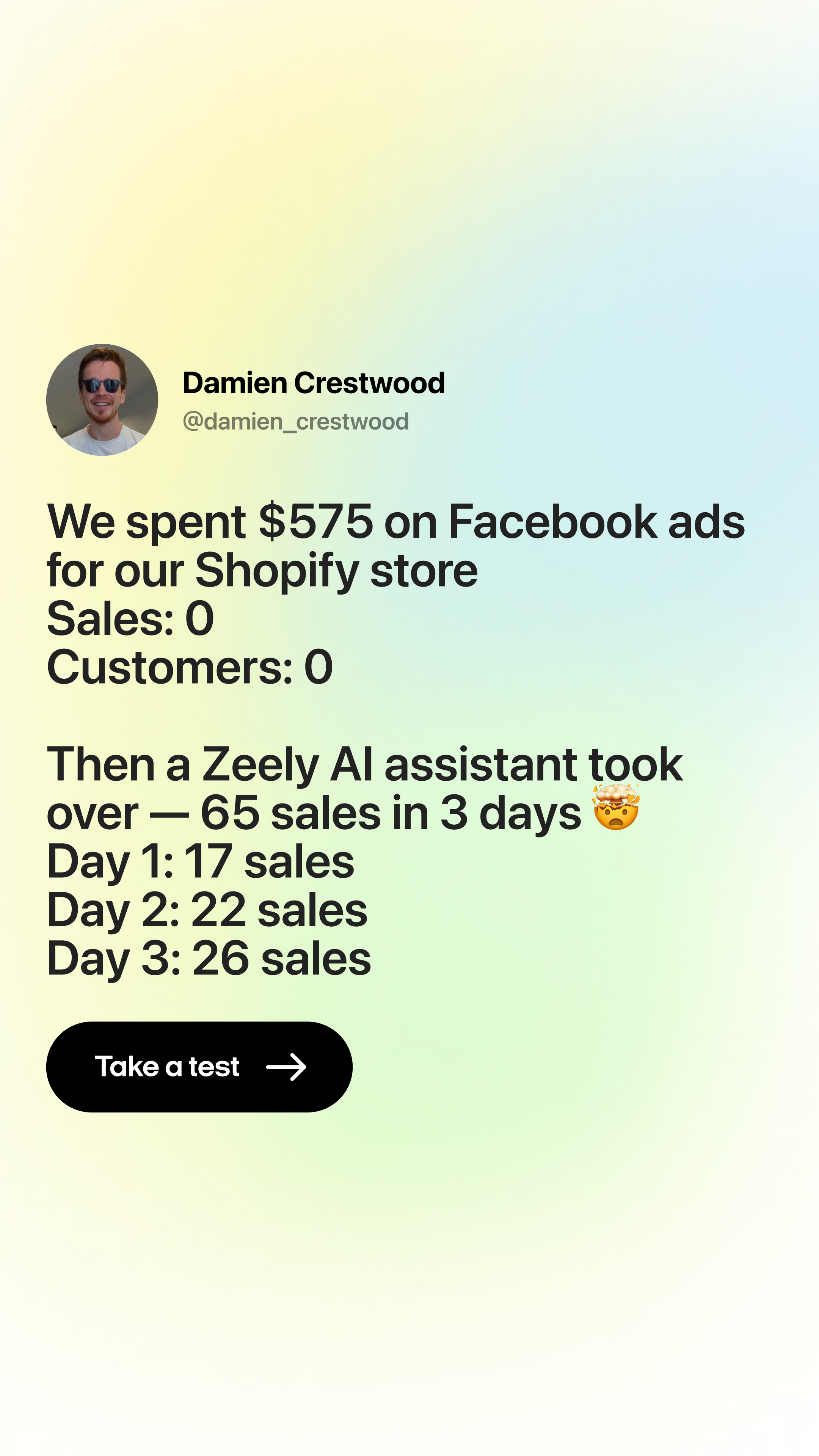 Zeely Facebook ad