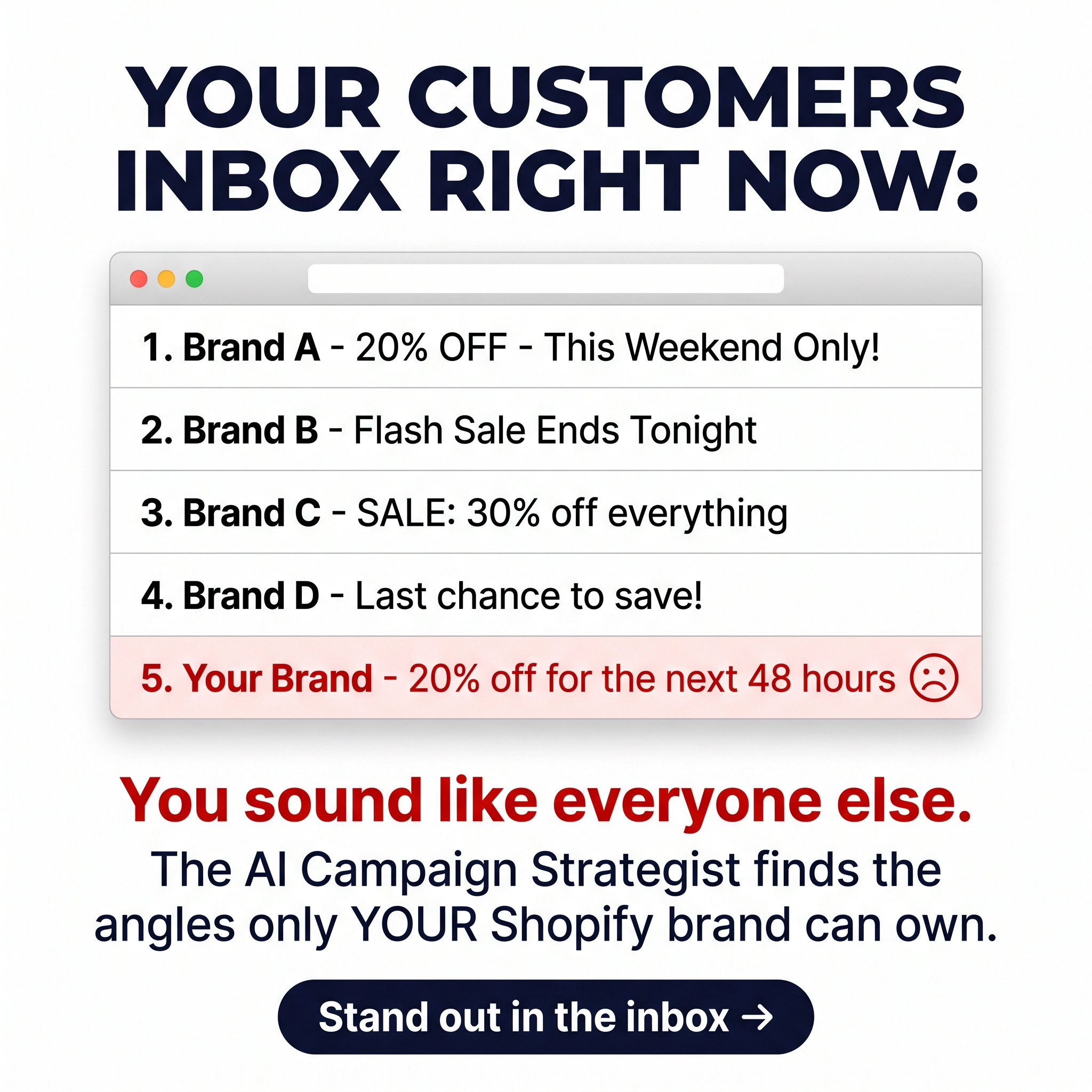 Steven Bell - Email Profits Facebook ad: Stop sounding like every other eCom store