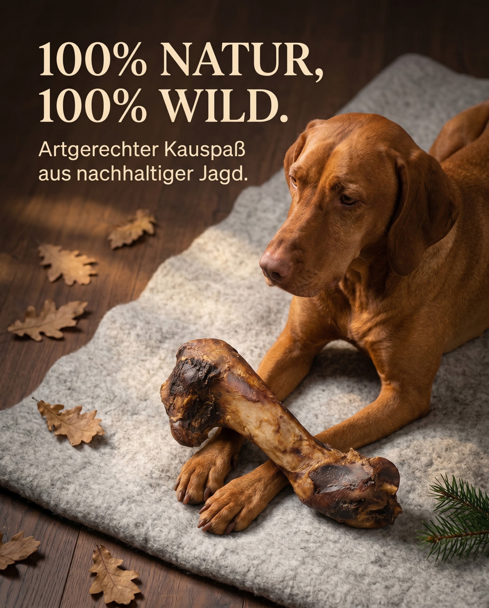 Schlupfloch Kollektion Facebook ad: 100% Natur. 100% Wild.