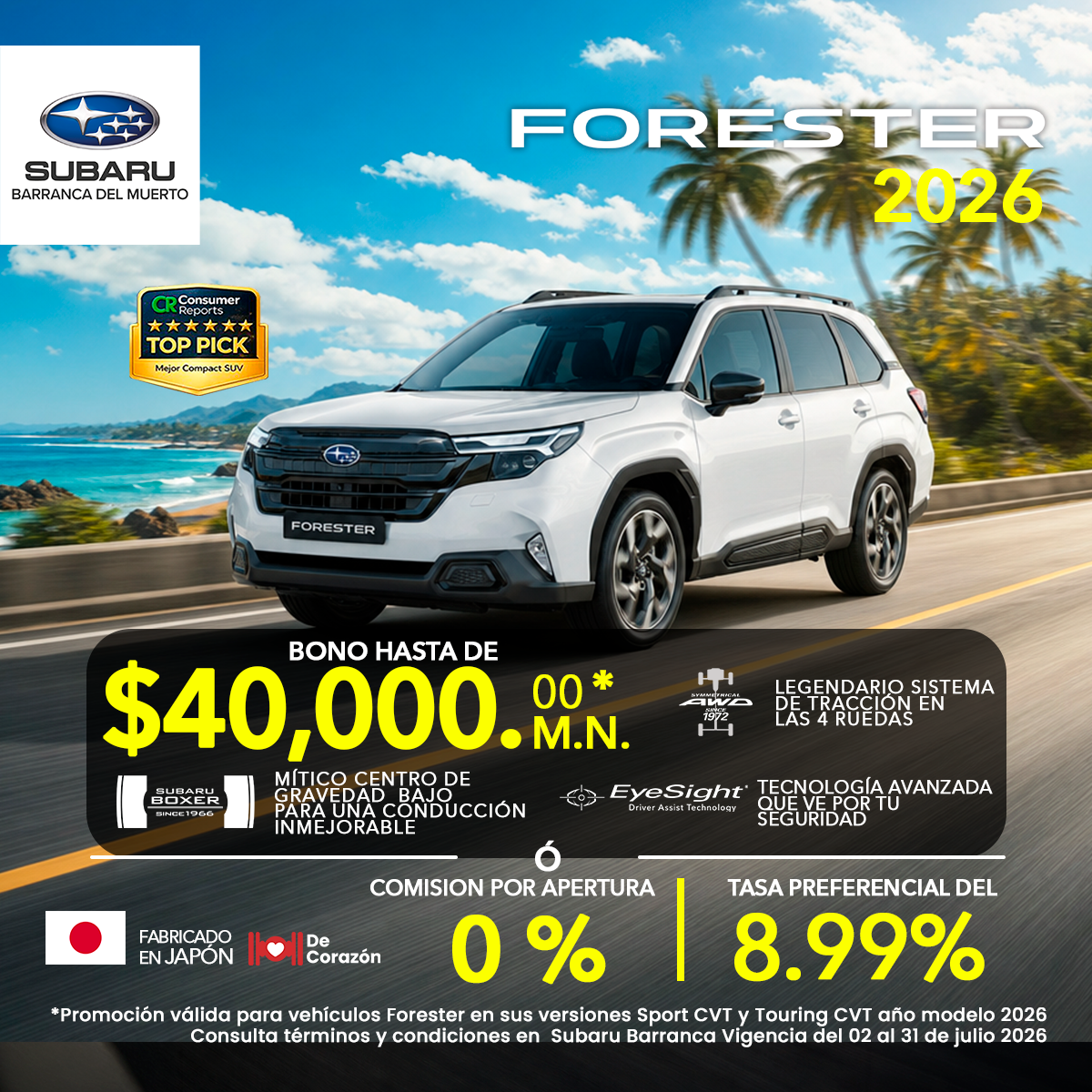 Subaru Barranca del Muerto Facebook ad: Subaru Forester redefine lo que esperas de una…
