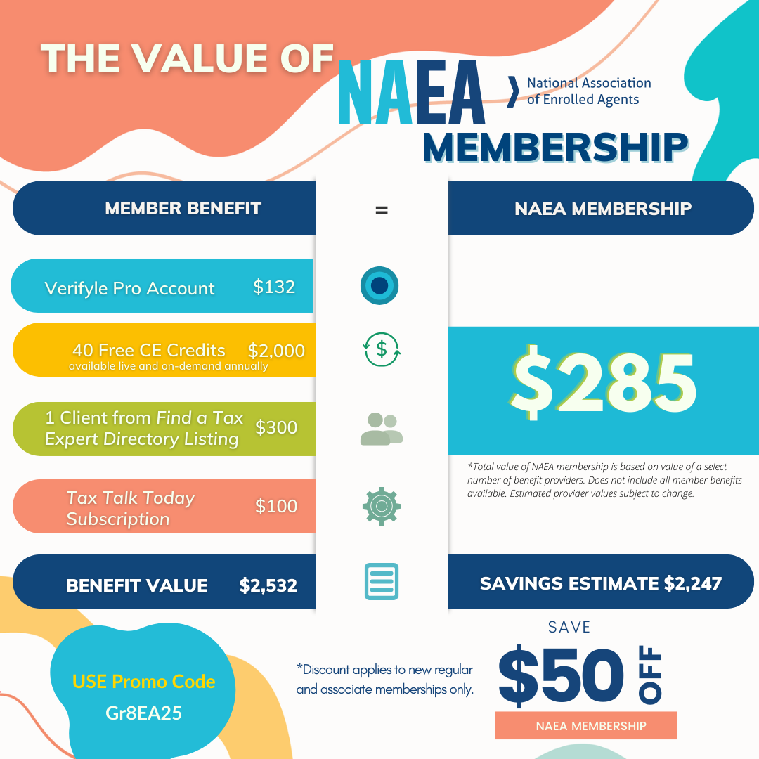 National Association of Enrolled Agents Facebook ad from Mar 13, 2025