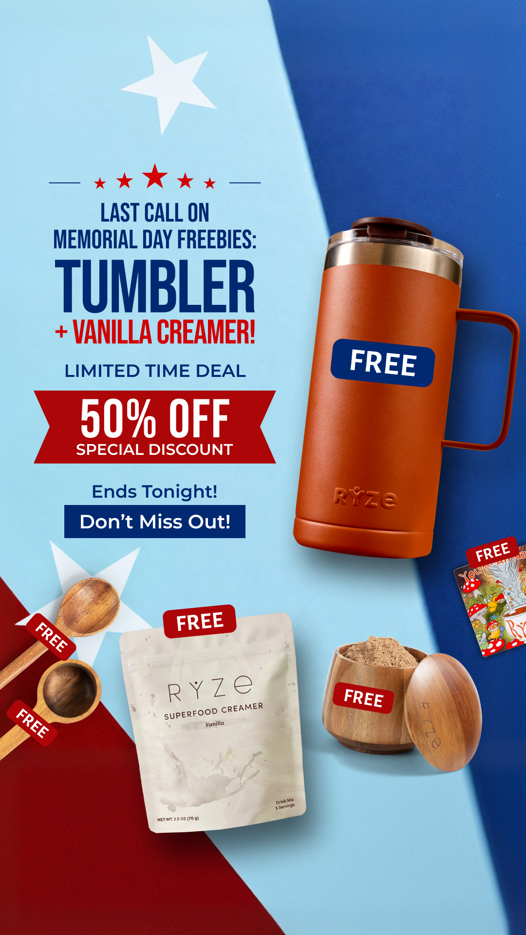 RYZE Superfoods Facebook ad