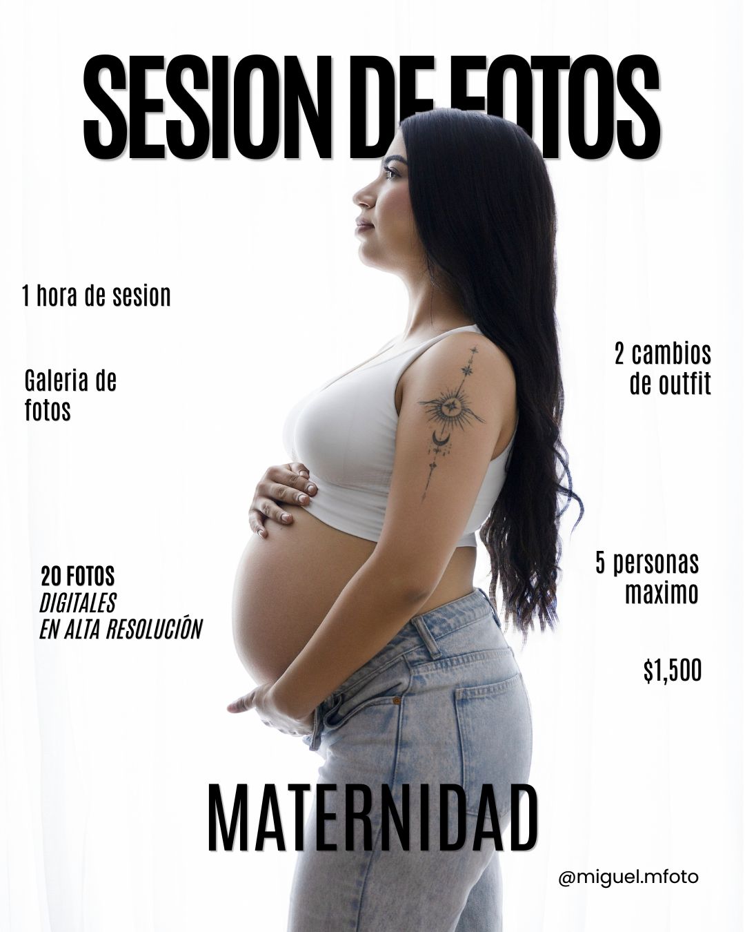 Miguel Moreno Fotografía Facebook ad: Sesión de embarazo | $1,500