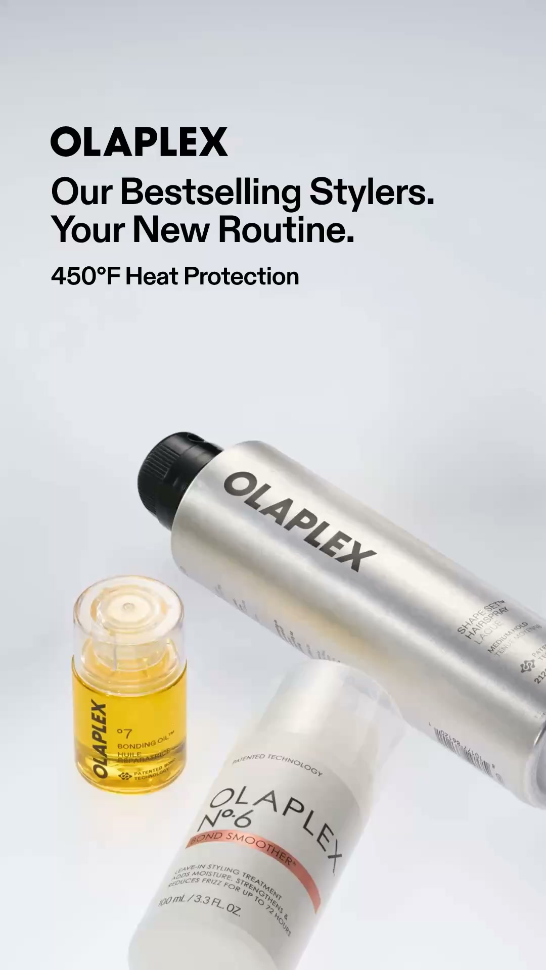 Olaplex Facebook ad: Introducing Shape Set Hairspray