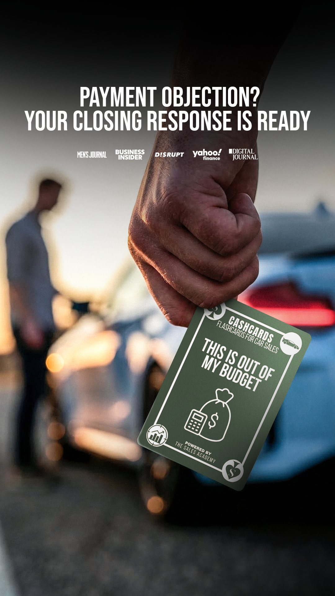 Jordan Stupar Facebook ad: Cashcards for Car Sales hold your gross at the desk.