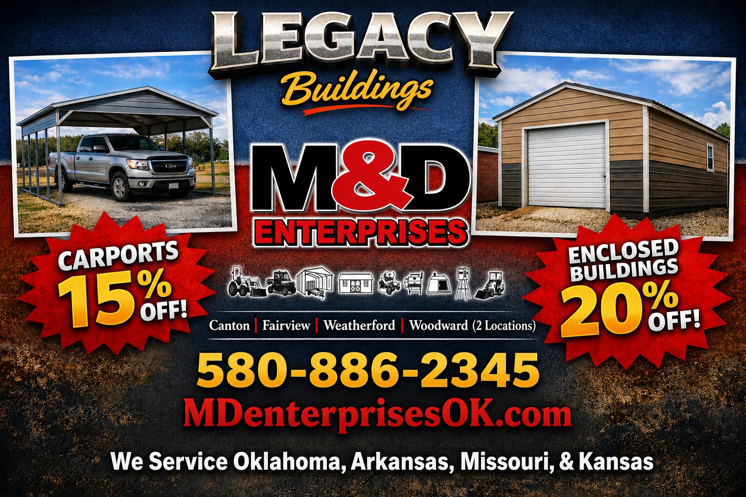 M&D Enterprises & Lawnmower Shops Facebook ad