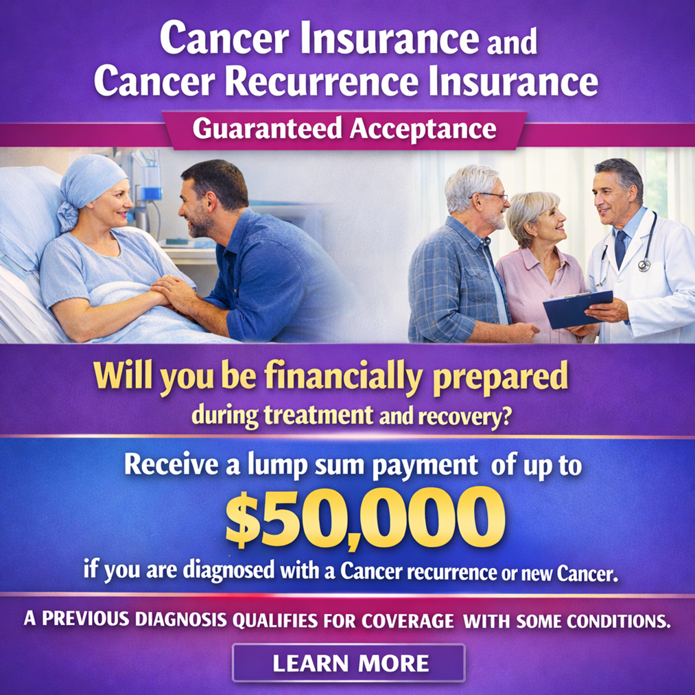 RB Financial Facebook ad: Cancer Insurance and Cancer Recurrence Insurance (…