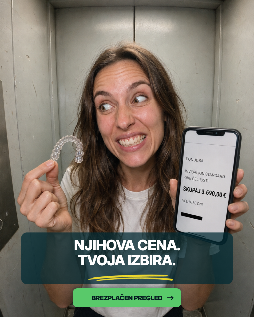 OrthoDental Facebook ad: Njihova cena. Tvoja izbira.