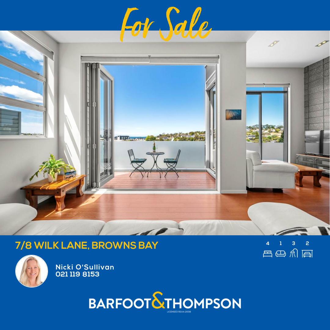 Barfoot & Thompson Mairangi Bay Facebook ad: 7/8 Wilk Lane, Browns Bay