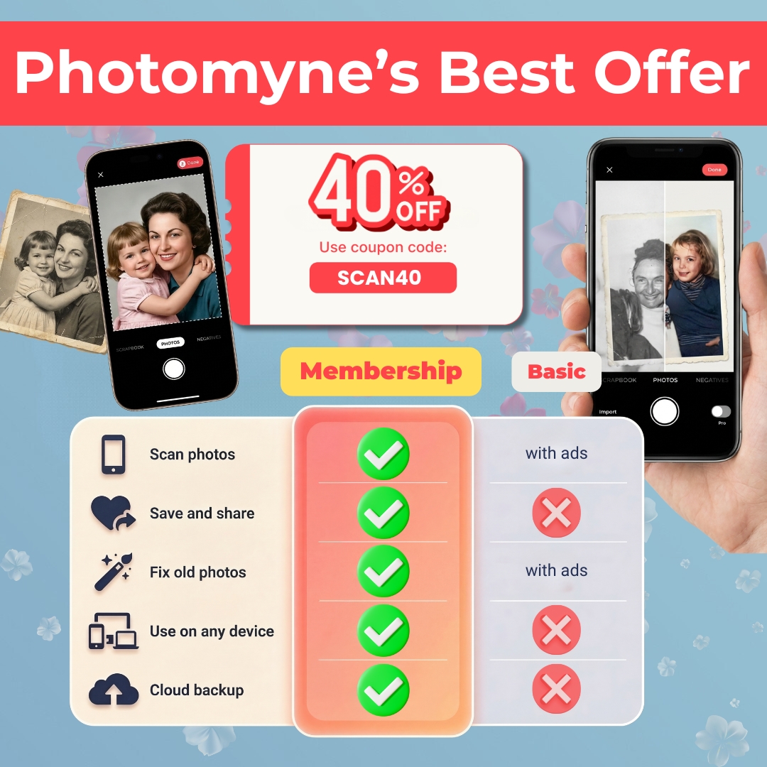 Photomyne Facebook ad