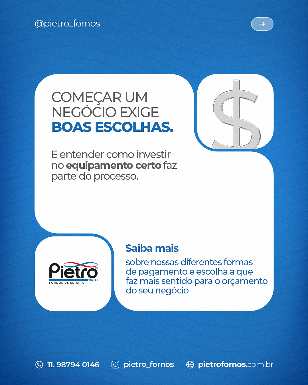 Pietro Fornos Facebook ad: Empreender no foodservice exige planejamento, e isso inclui…