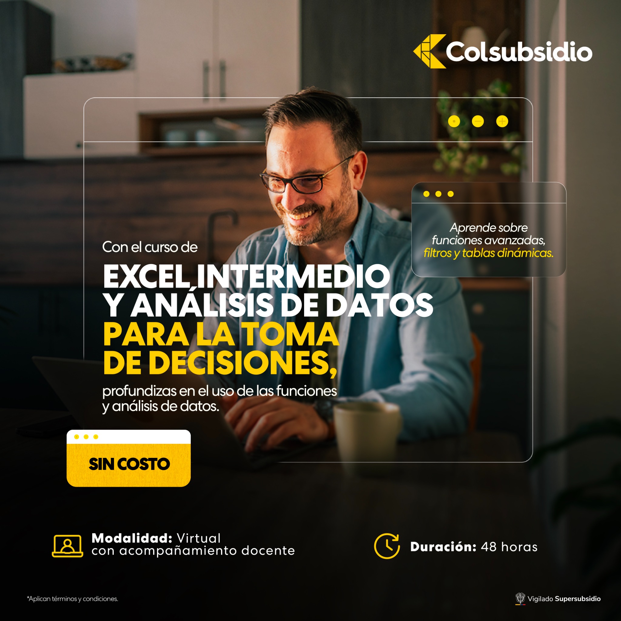 Colsubsidio Facebook ad: Excel para el entorno laboral