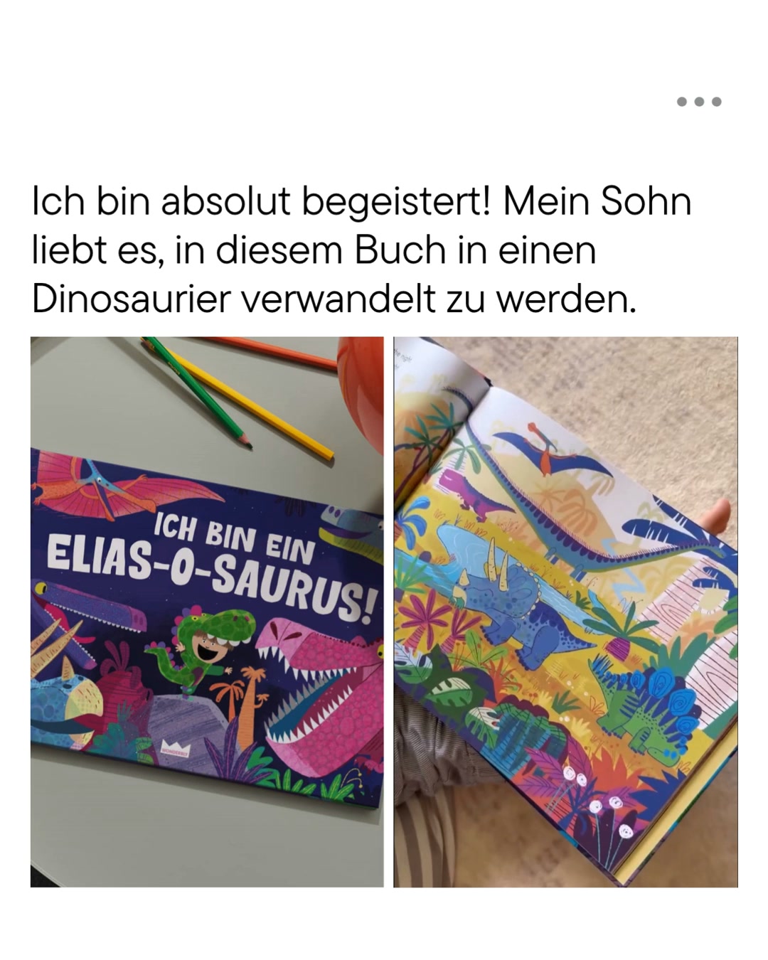 Wonderbly Facebook ad: DAS Geschenk für Dinosaurier-Fans