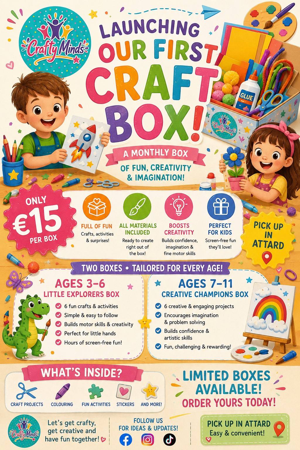 Crafty Minds Facebook ad