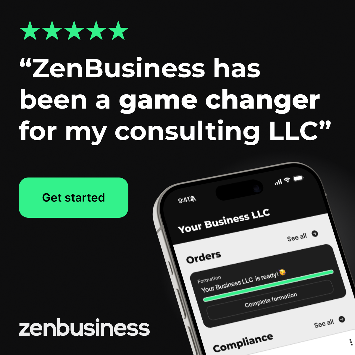 ZenBusiness Facebook ad