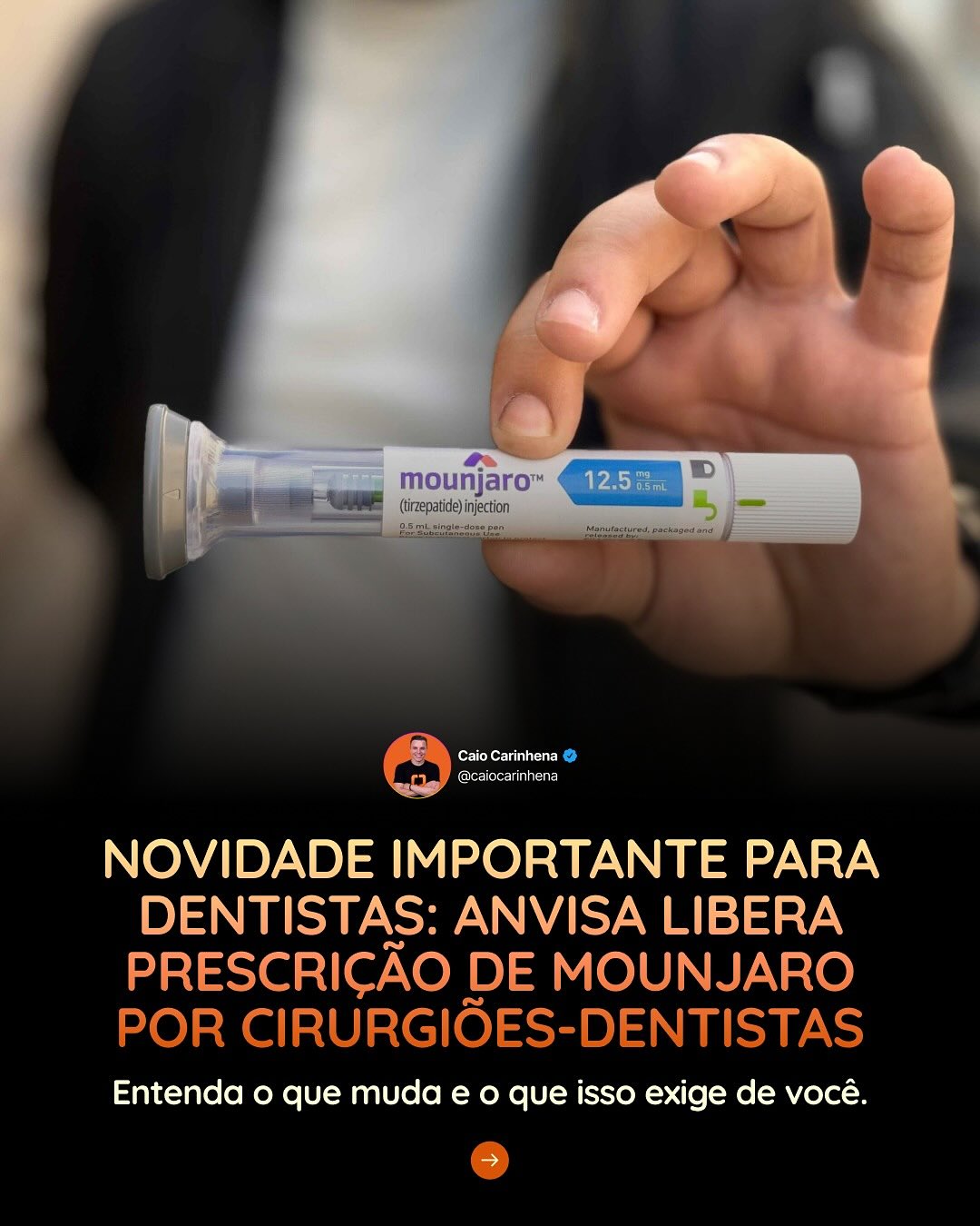 Caio Carinhena Facebook ad: Dentistas agora podem prescrever Mounjaro?