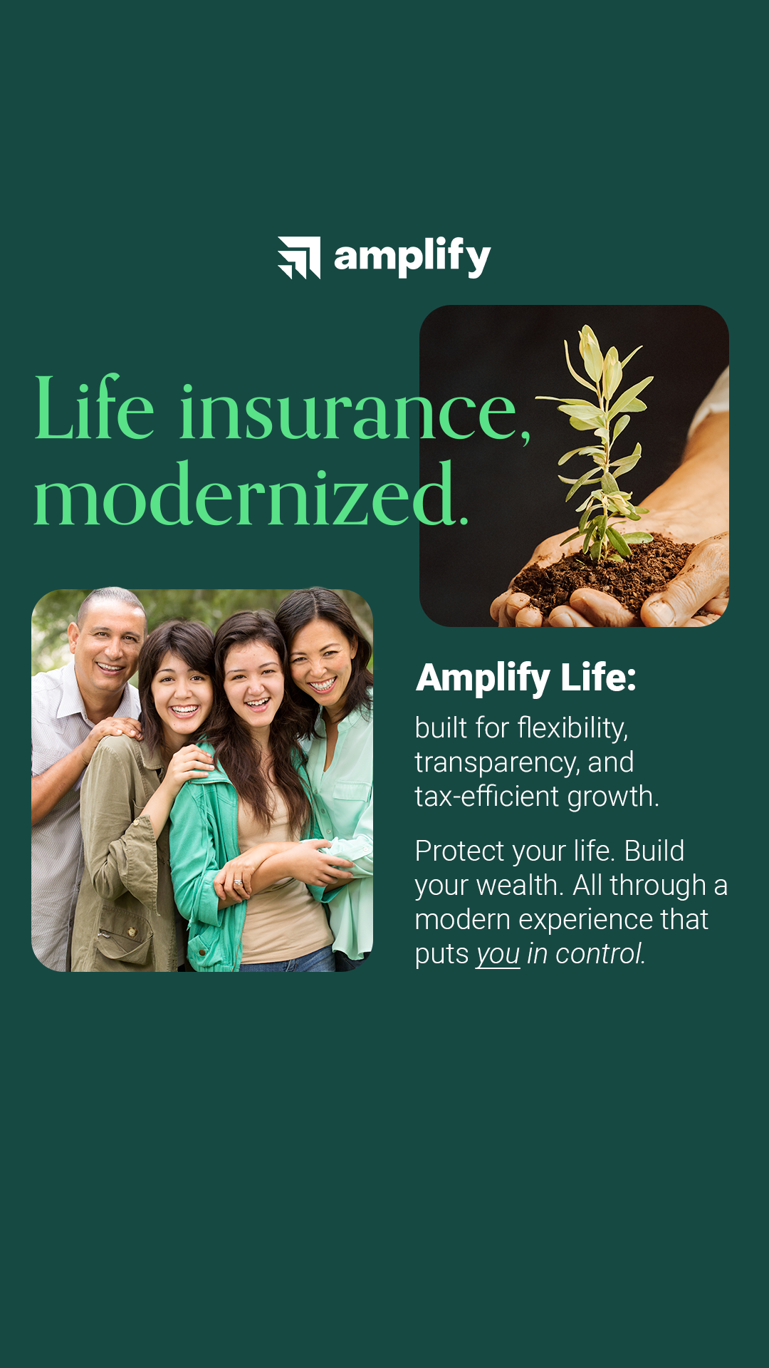 Amplify Life Insurance Facebook ad