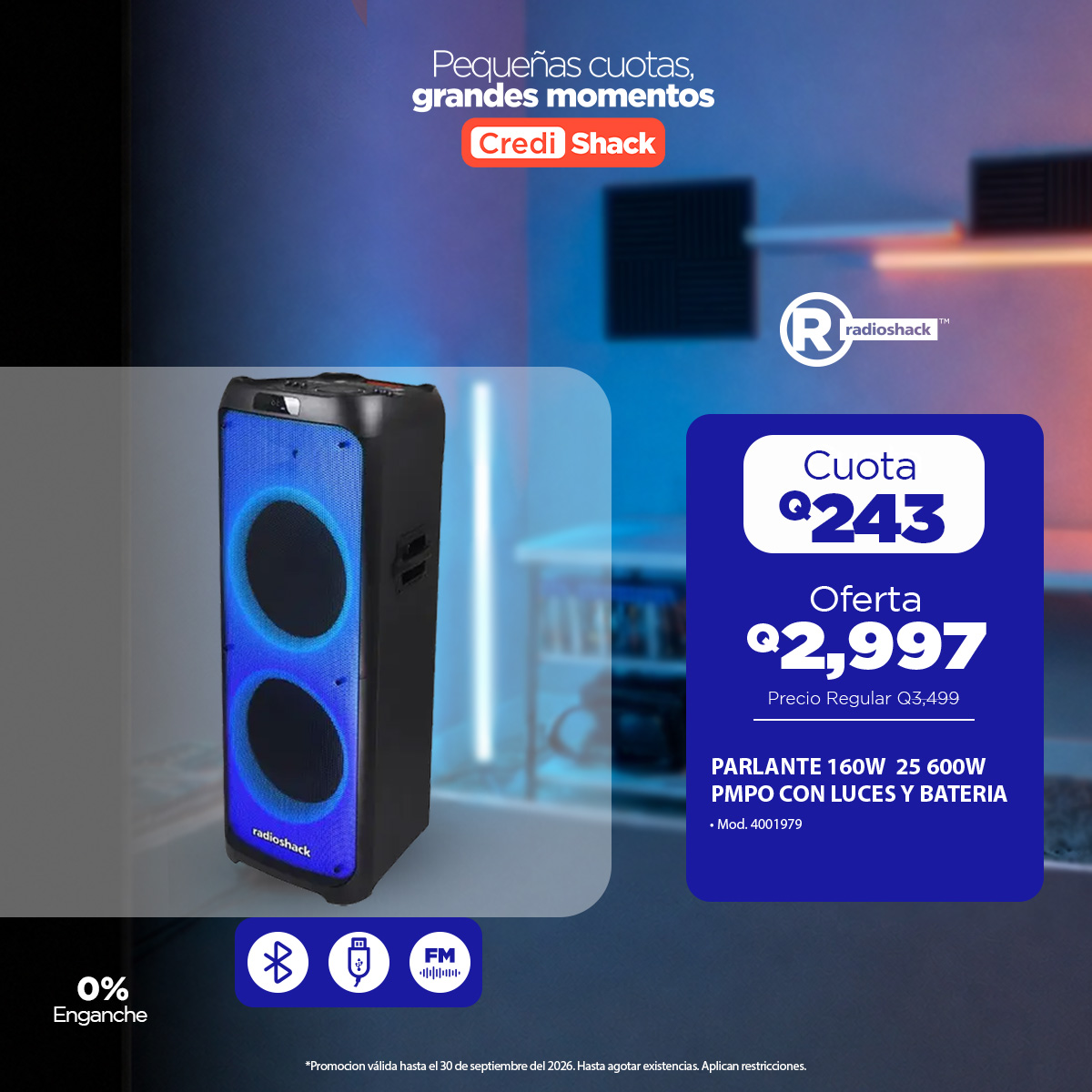 RadioShack Guatemala Facebook ad: La música cambia el ambiente, el momento y…