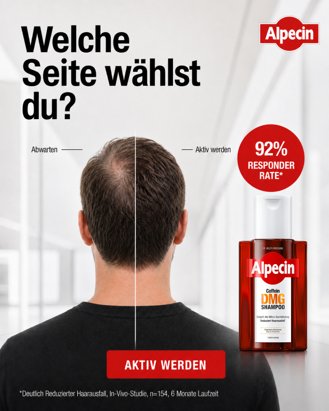 Alpecin Facebook ad: Alpecin Coffein + DMG