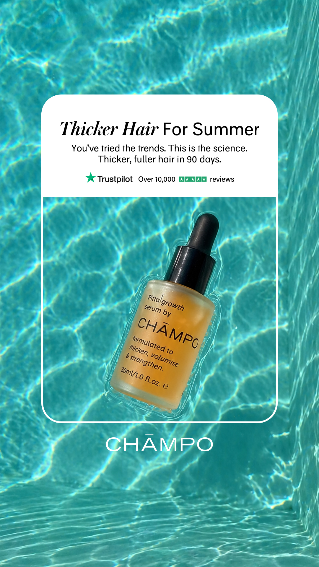 Chāmpo Haircare Facebook ad