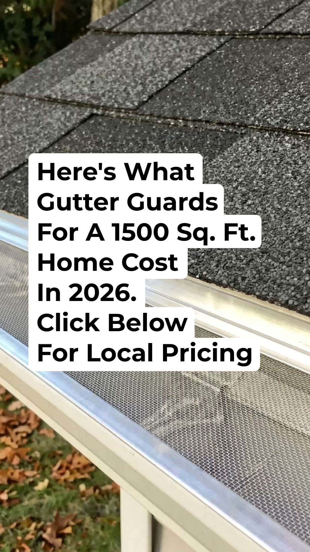 HomeBuddy.com Facebook ad: Here's The Cost To Cover 150 Feet Of Gutters In 1 Day