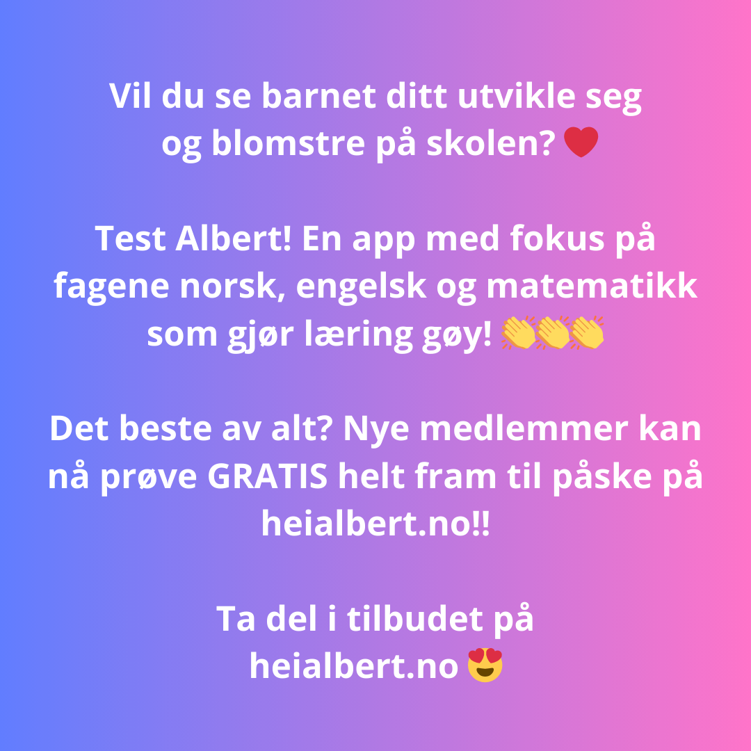 Mattehjelpen Facebook ad: Ja, takk - jeg vil prøve Albert gratis