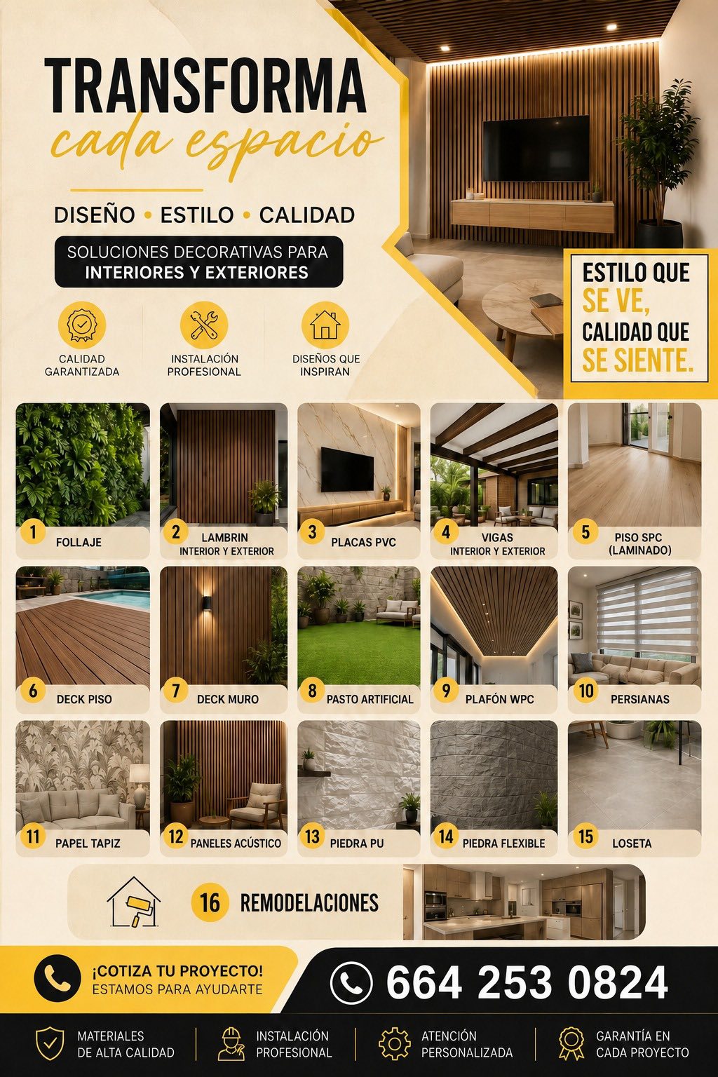 El dorado Decor Facebook ad: ¿Buscas remodelar tu espacio?