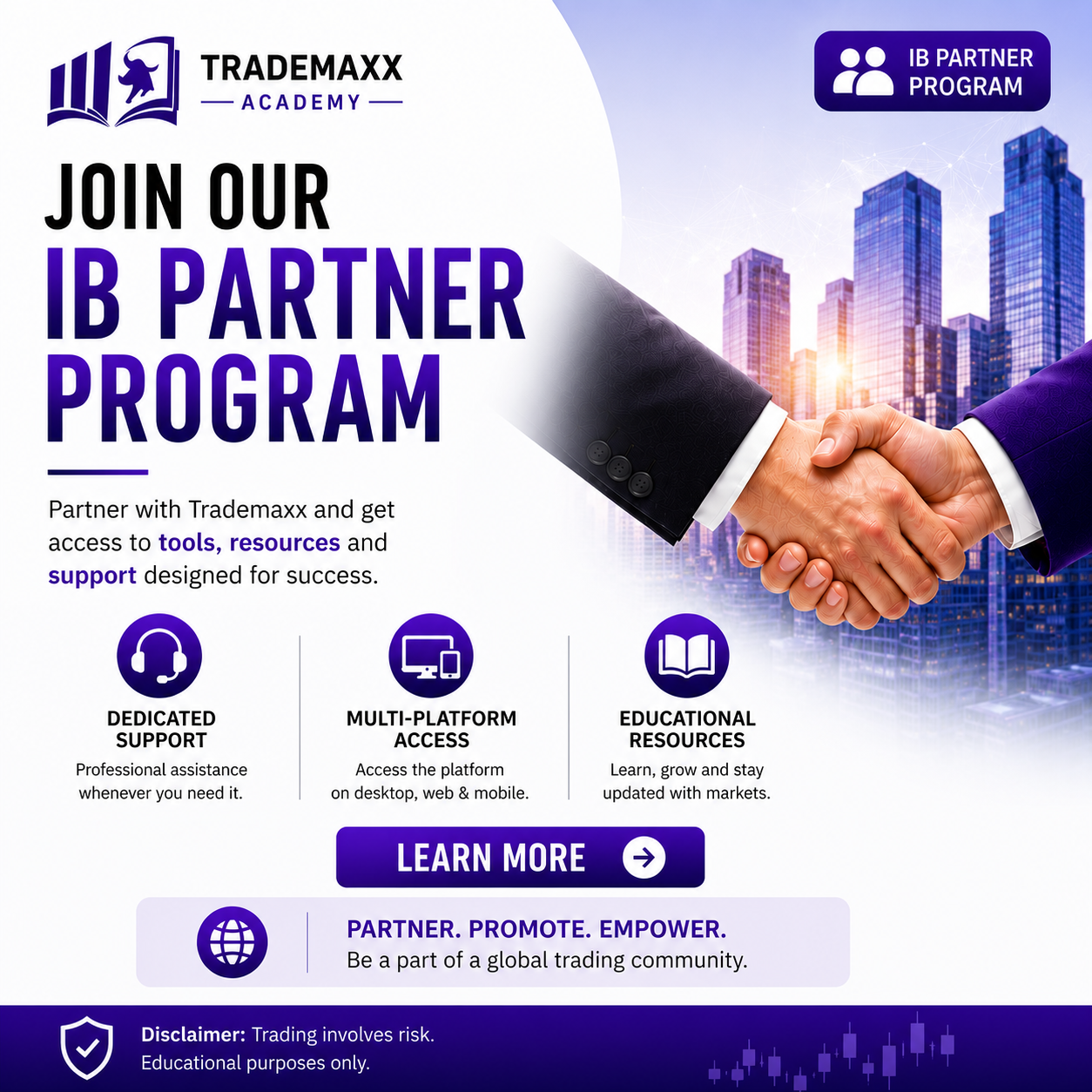 Trademaxx Academy Facebook ad from May 18, 2026