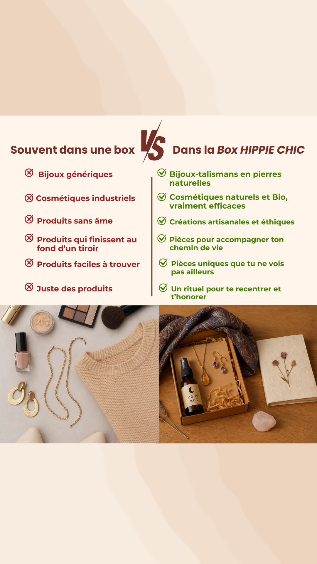 Box Hippie Chic Facebook ad from Mar 3, 2026