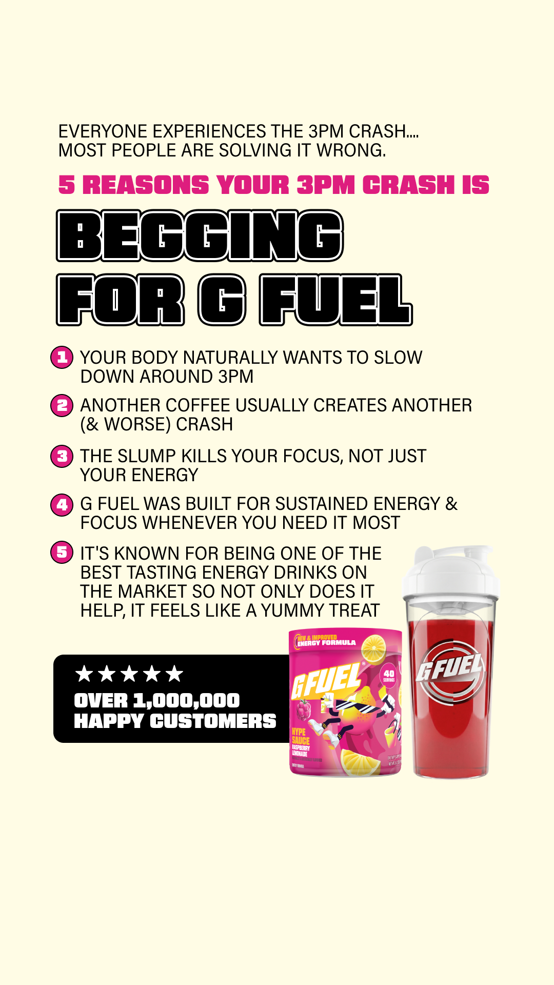 G FUEL Facebook ad