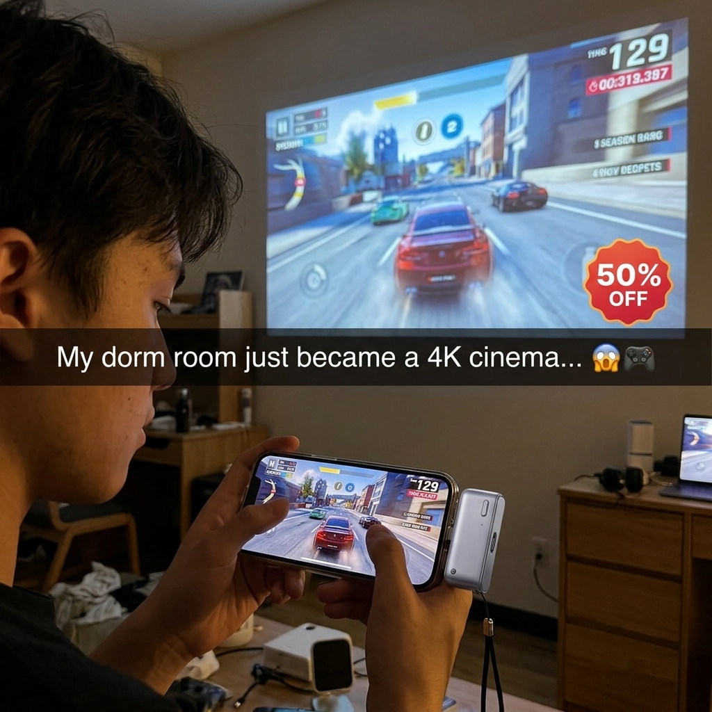 Kikishop Facebook ad: Wireless HDMI Projector
