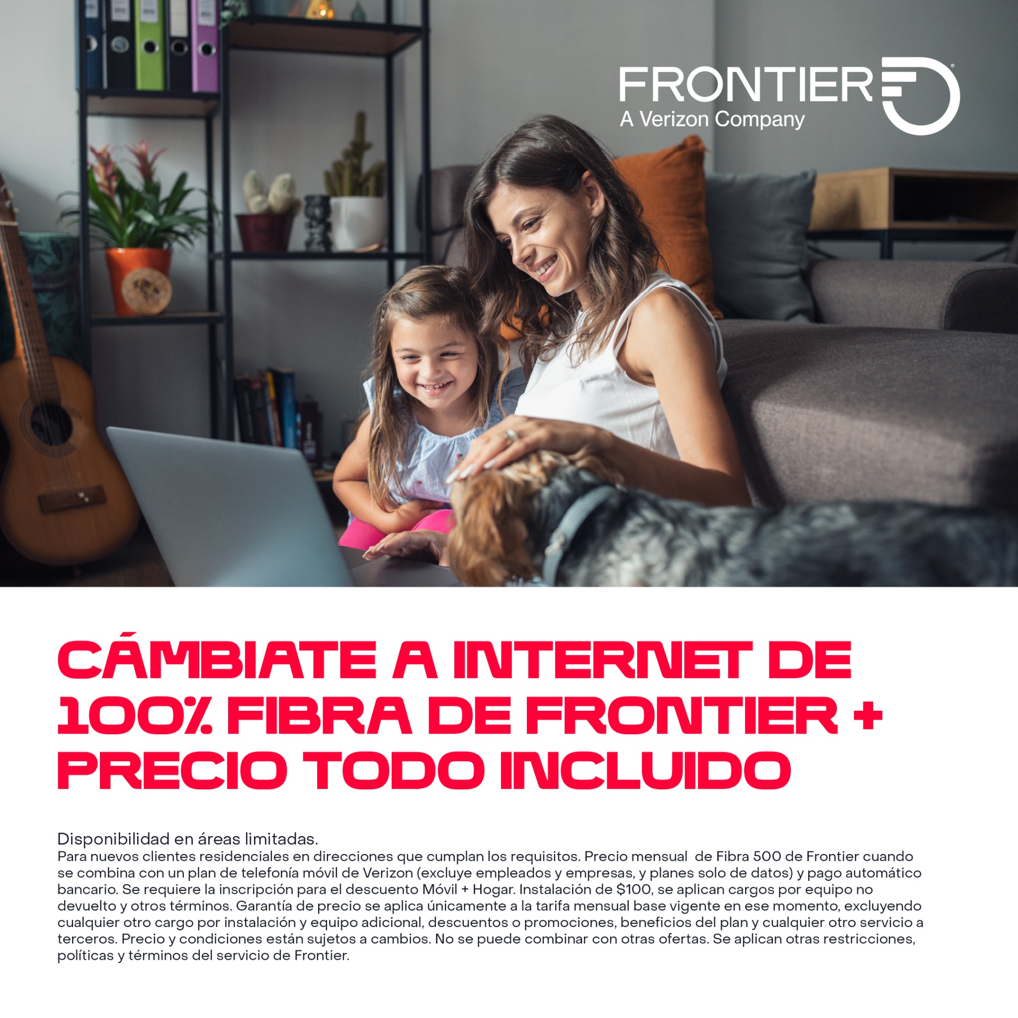 Frontier Internet Facebook ad from Aug 10, 2026