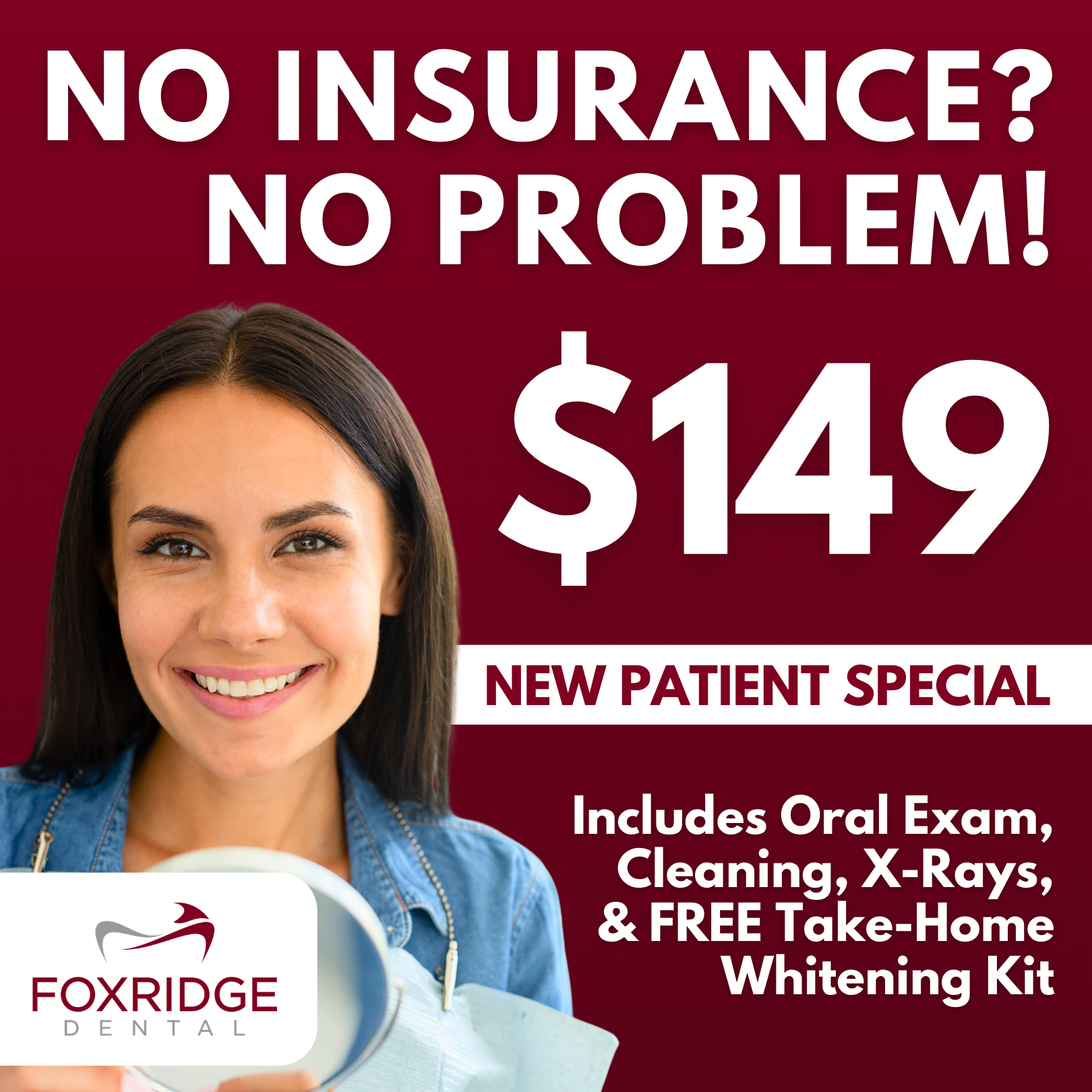 Foxridge Dental Facebook ad from May 6, 2026