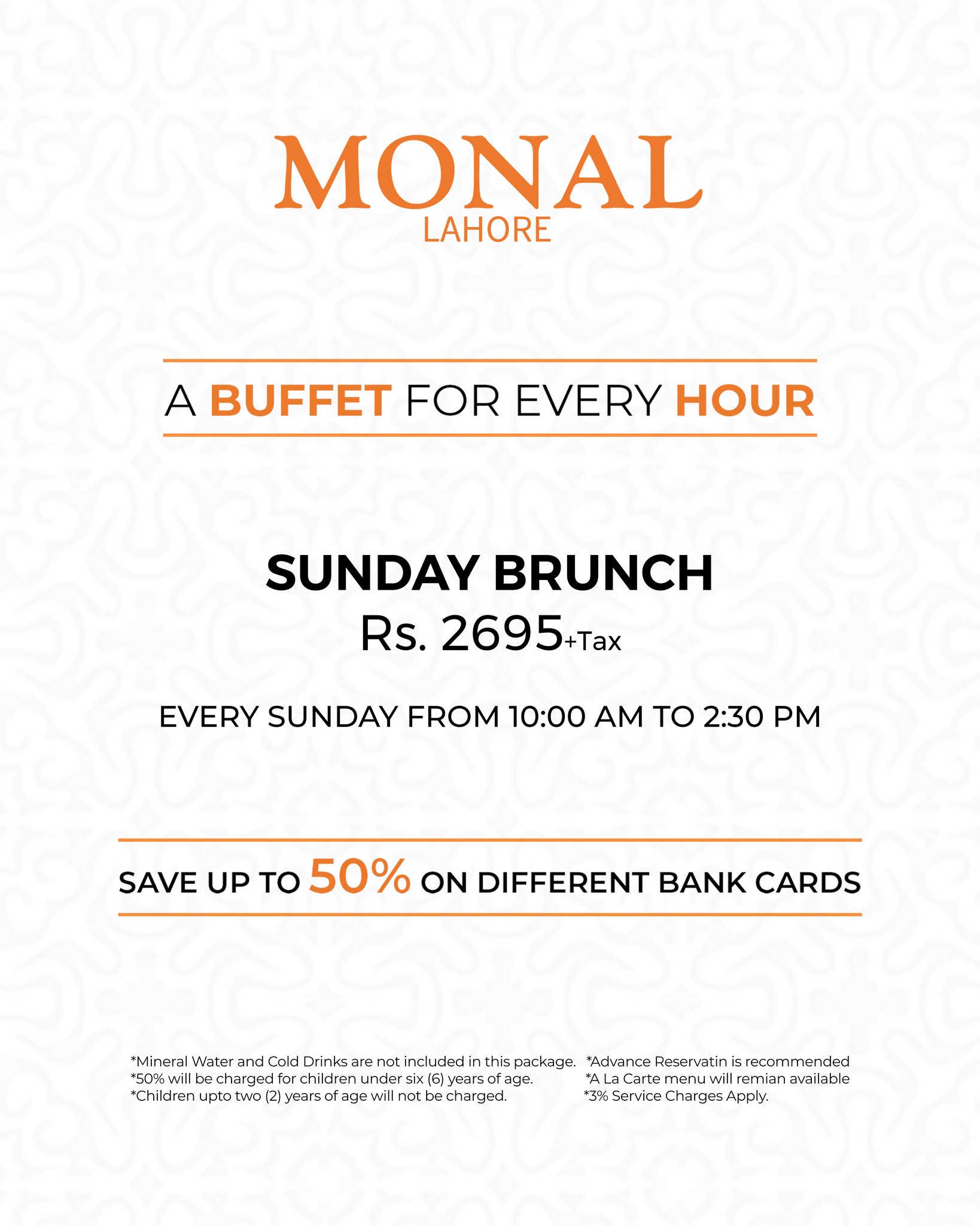 The Monal Lahore Facebook ad: Make your Sundays more special at Monal Lahore
