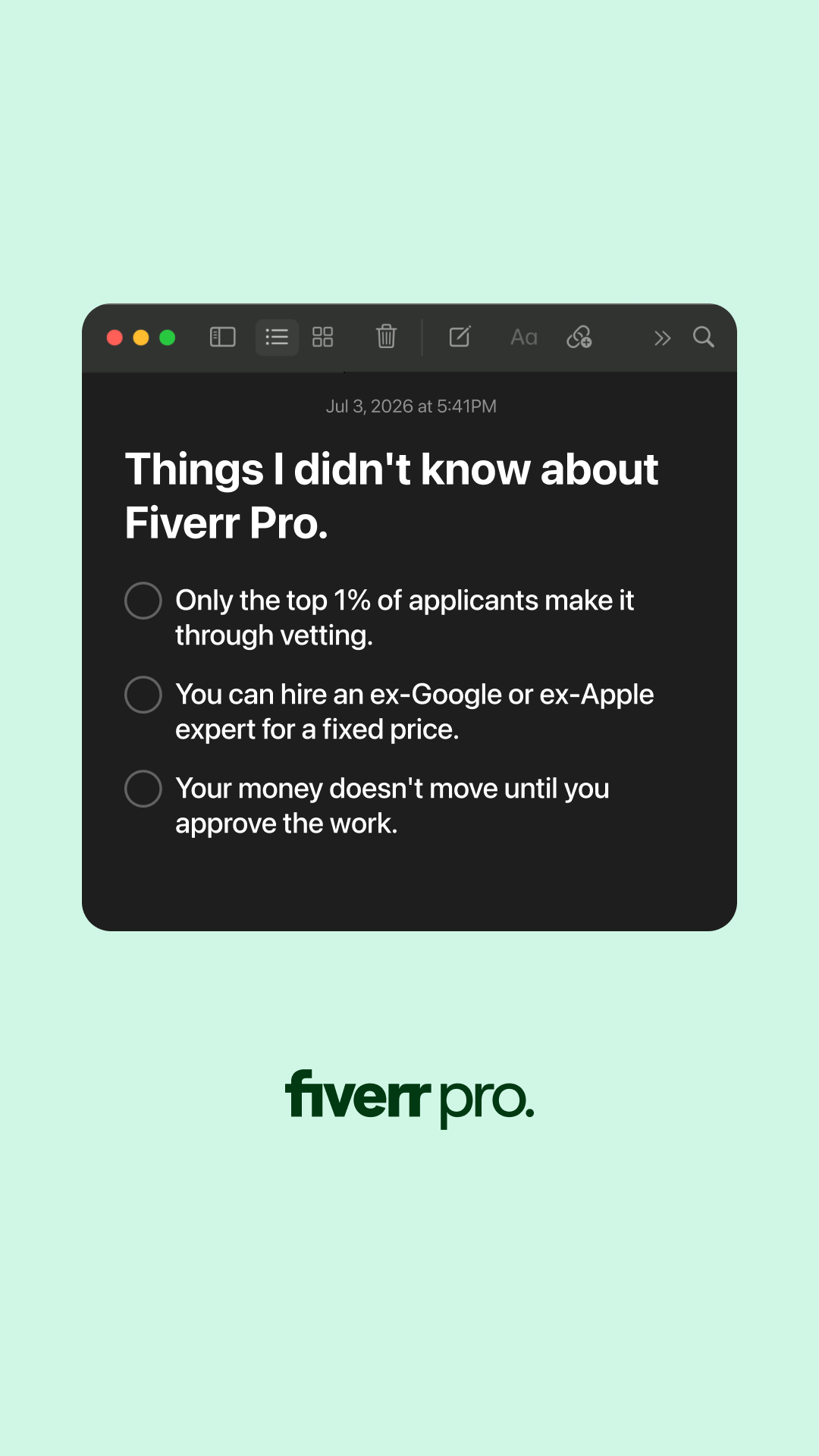 Fiverr Facebook ad