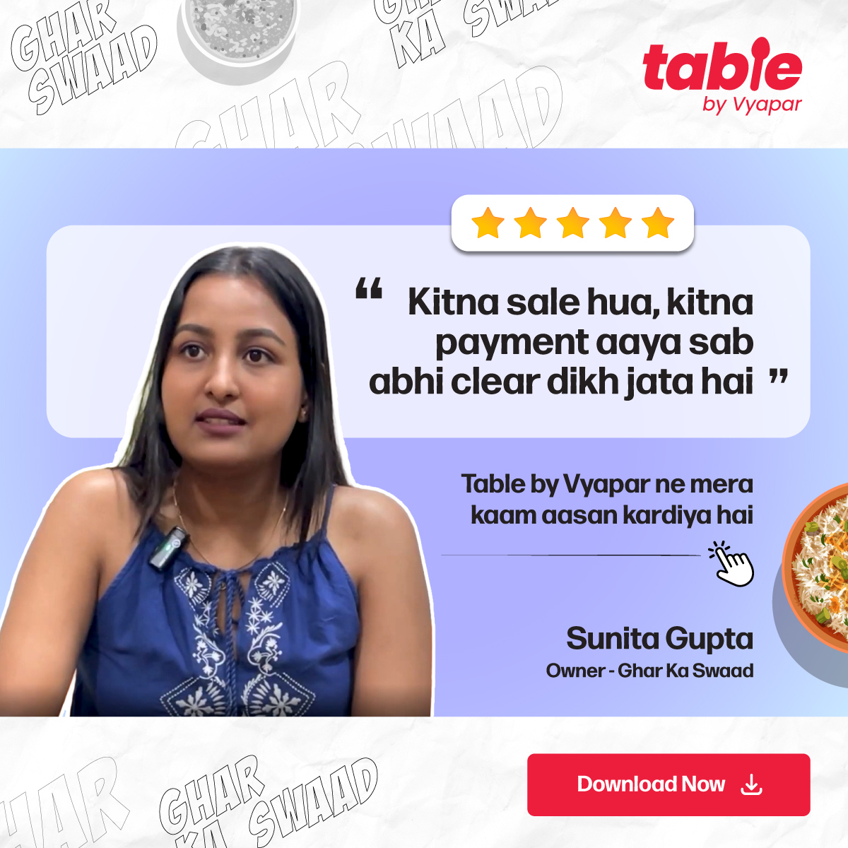 Table by Vyapar Facebook ad
