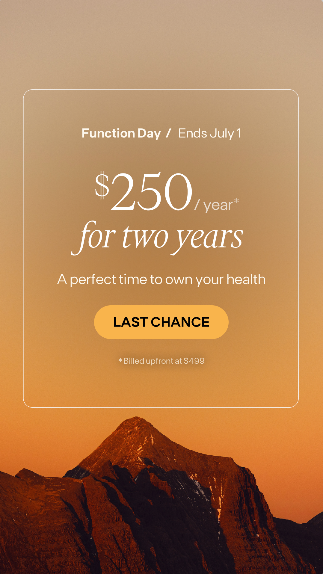 Function Health Facebook ad