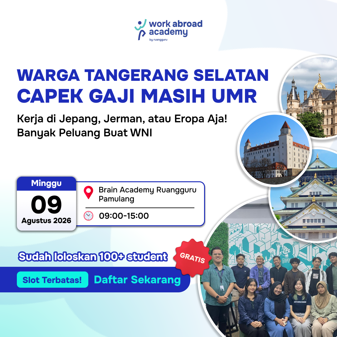 Work Abroad Academy Facebook ad: Kerja Terus, tapi Gaji Masih Segitu Aja