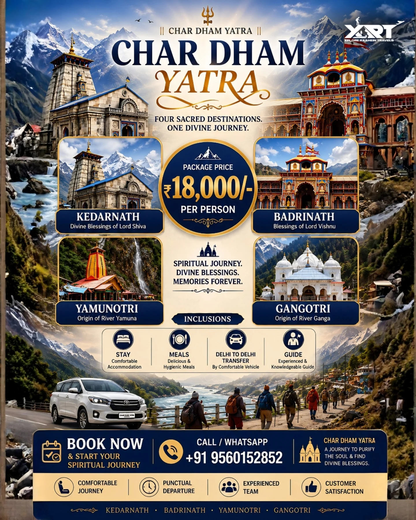 Xplore Raahein Tour's & Trip's Facebook ad: Experience the divine beauty of the Himalayas with…