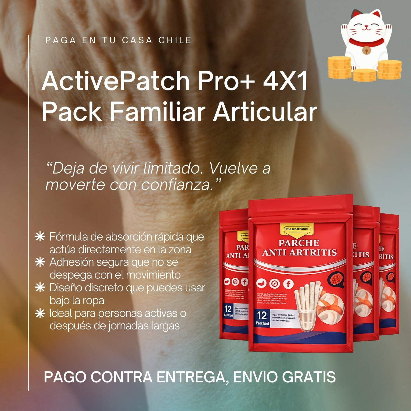 Bienestar Natural Facebook ad: Oferta 36 Parches, Alivio que dura
