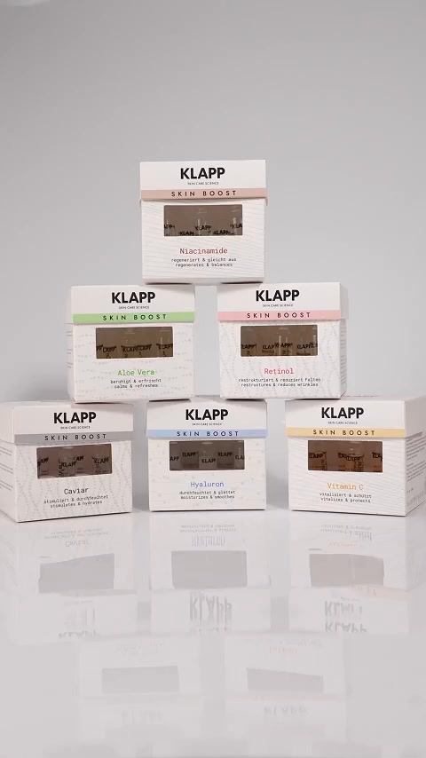 KLAPP Skin Care Science Facebook ad: Hochkonzentrierte Wirkstoff-Ampullen für intensive Pflege