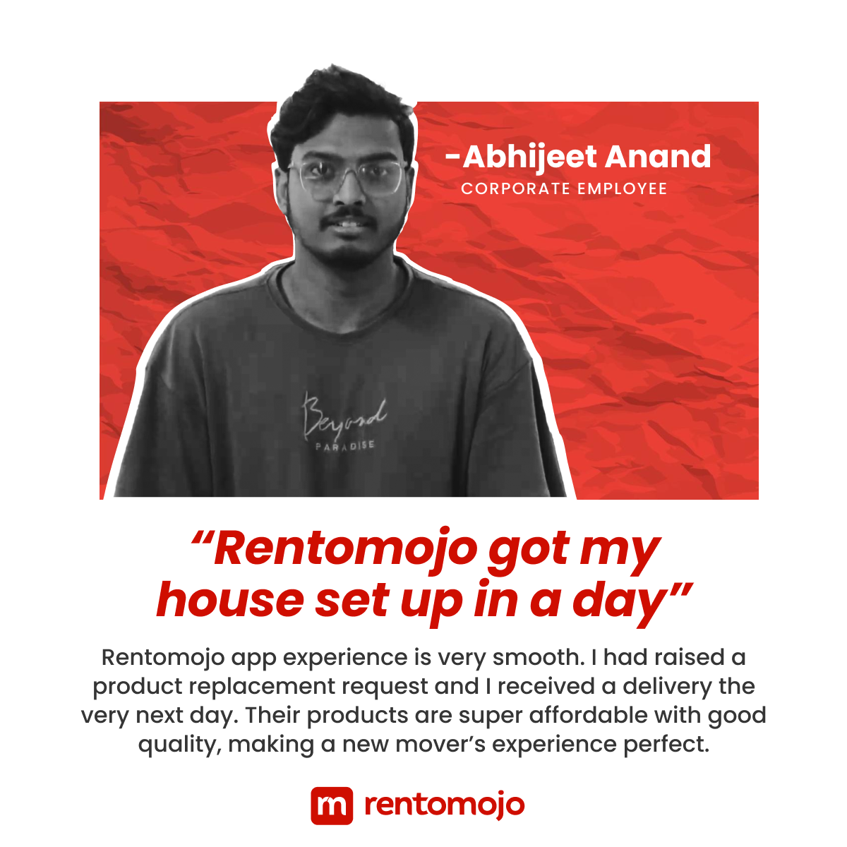 RentoMojo Facebook ad