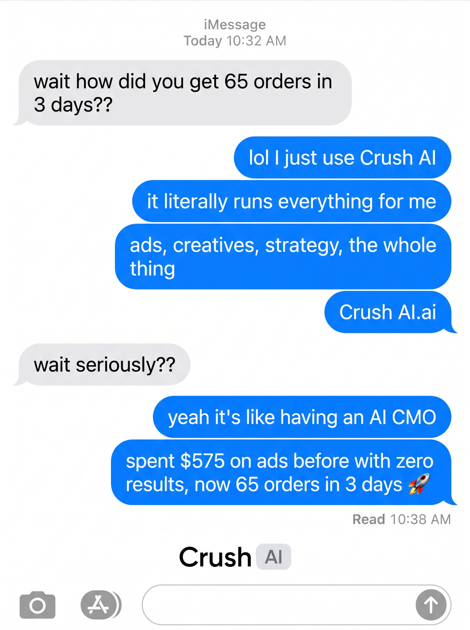 trycrush.ai Facebook ad