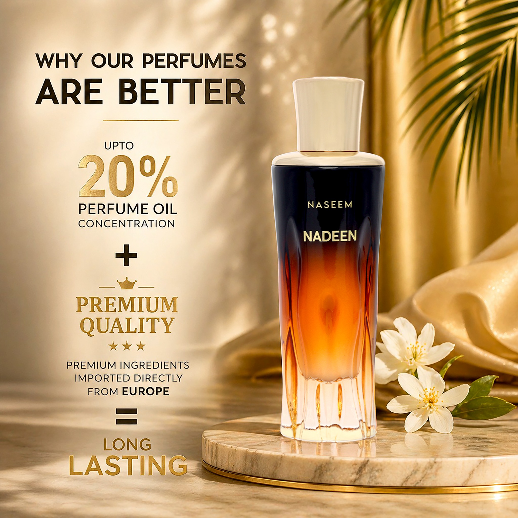 Naseem Perfume Oman Facebook ad: Naseem Perfumes, A refined French and Arabian fragrance…