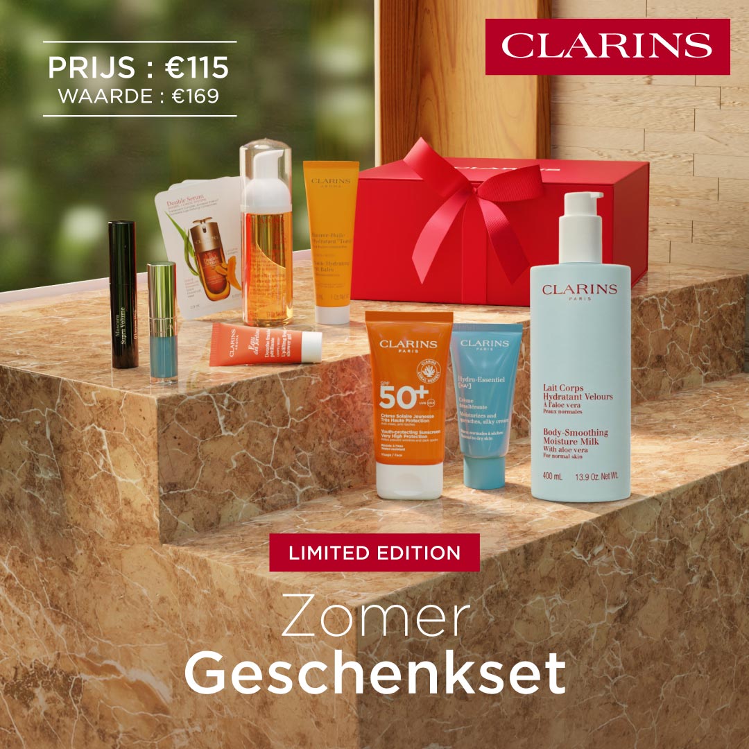 Clarins Facebook ad: Zomer Geschenkset