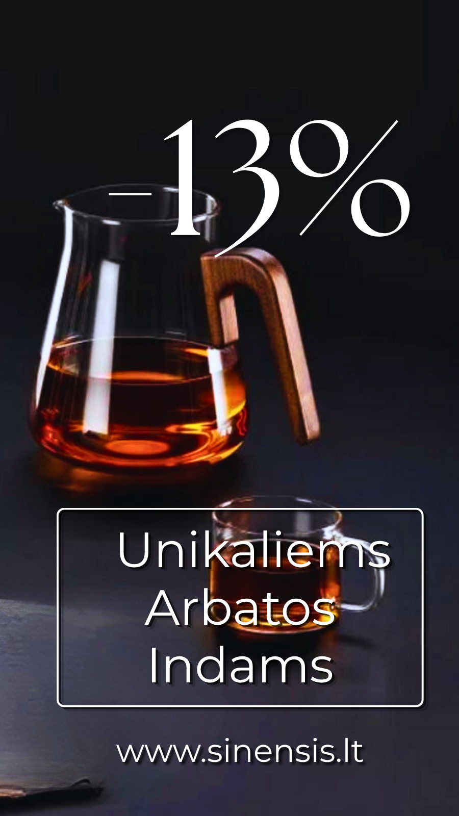 sinensis.lt Facebook ad: 13% OFF INDAMS - kodas: INDAI