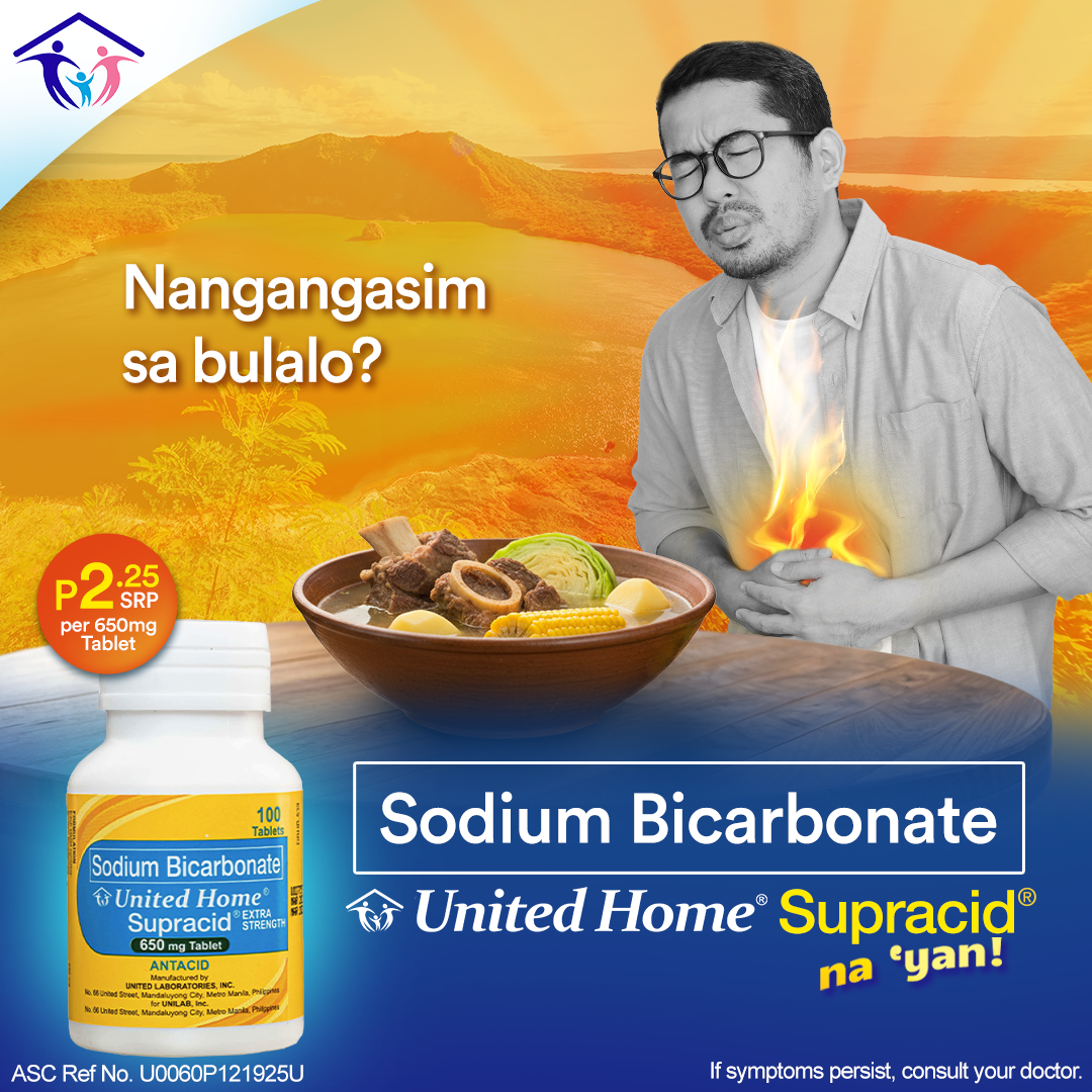 United Home Products Facebook ad: Basta acid, Supracid!