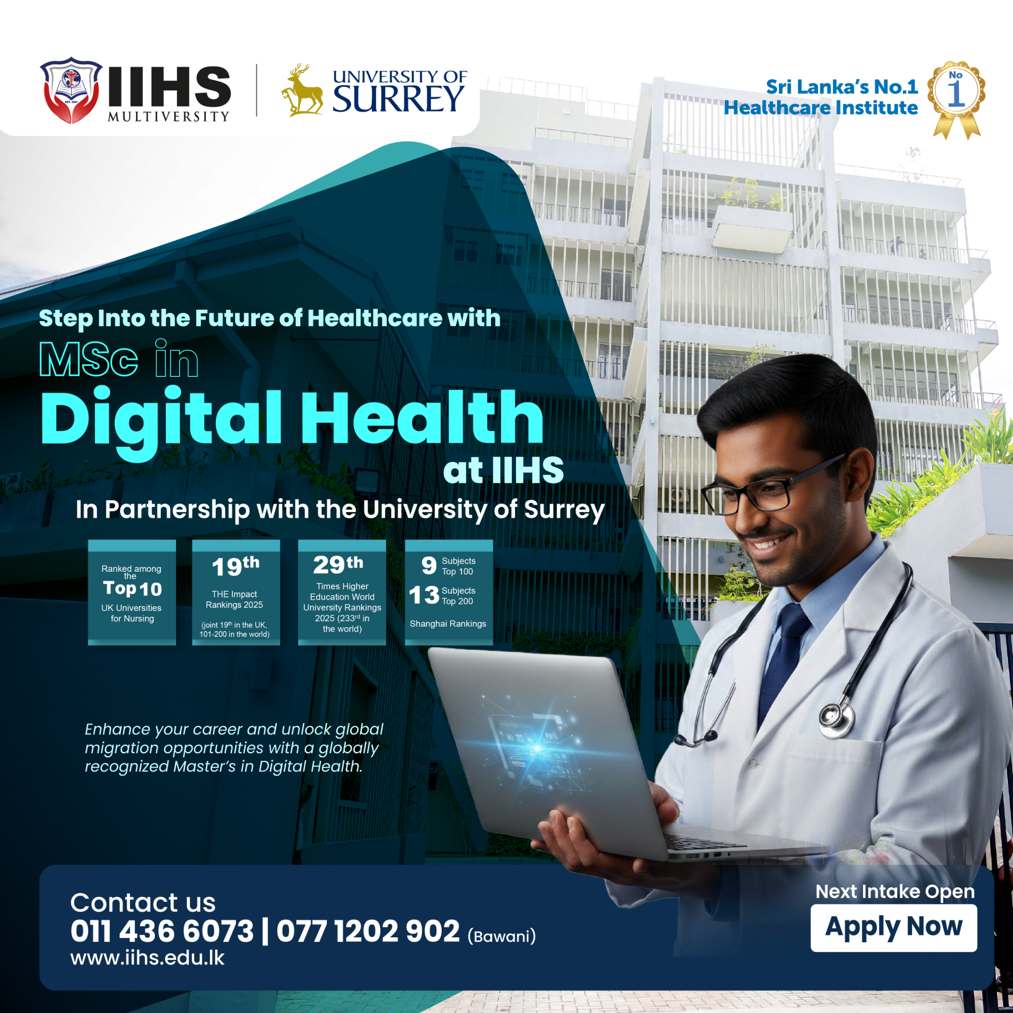 International Institute of Health Sciences - IIHS Facebook ad: MSc in Digital Health at IIHS