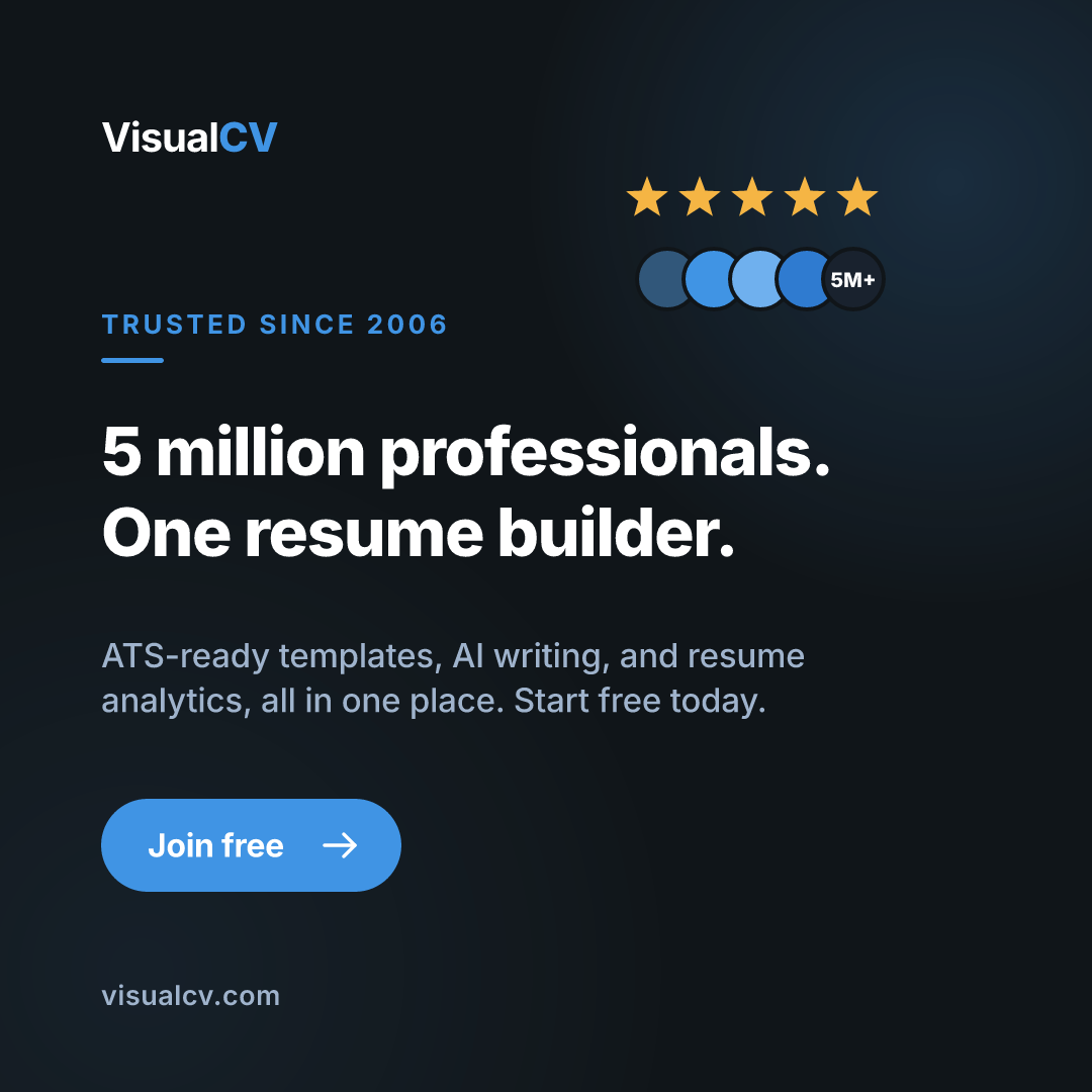 VisualCV Facebook ad